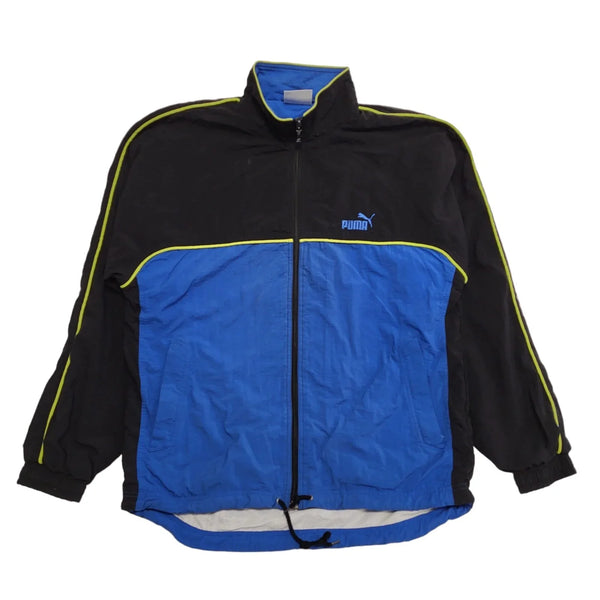 Puma Black Blue Long Sleeve Lightweight Sports Jacket UK Men's M K296