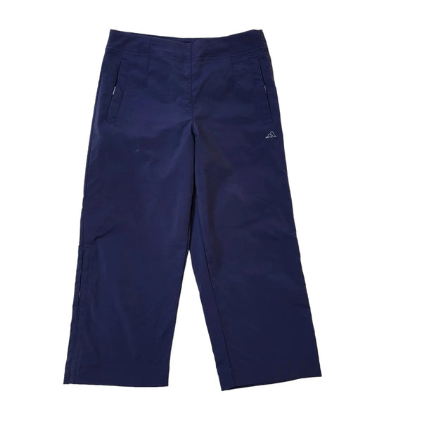 Adidas 90s Vintage Cropped Navy Trousers Women's Size 12 W30 L21