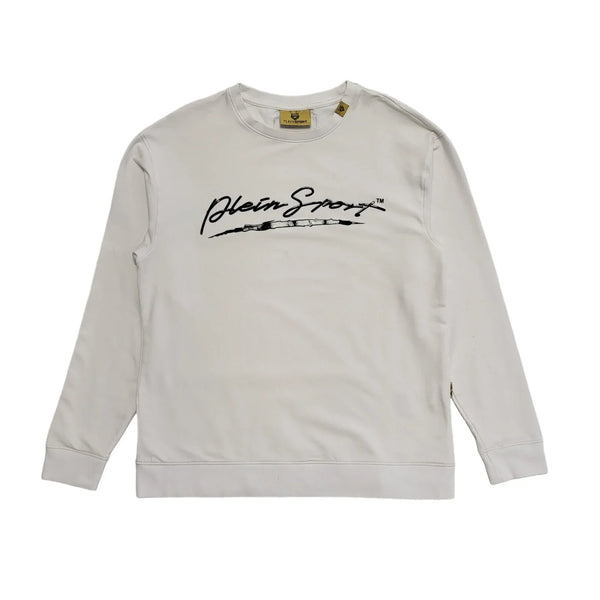 Plein Sport White Crew Neck Sweatshirt Uk Men's Size M DD330