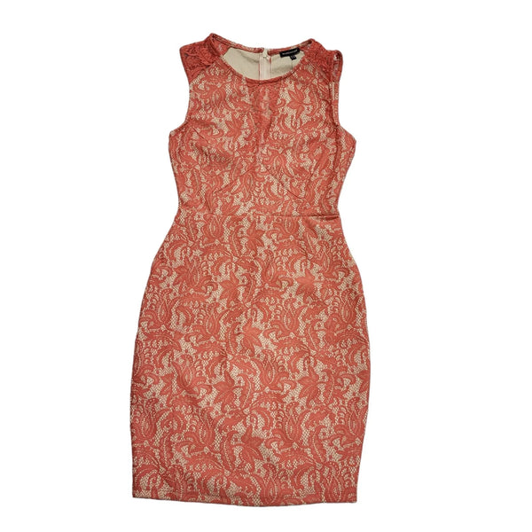 Warehouse Pink Sleeveless Bonded Lace Bodycon Dress UK Women's 10 Bnwt BB635