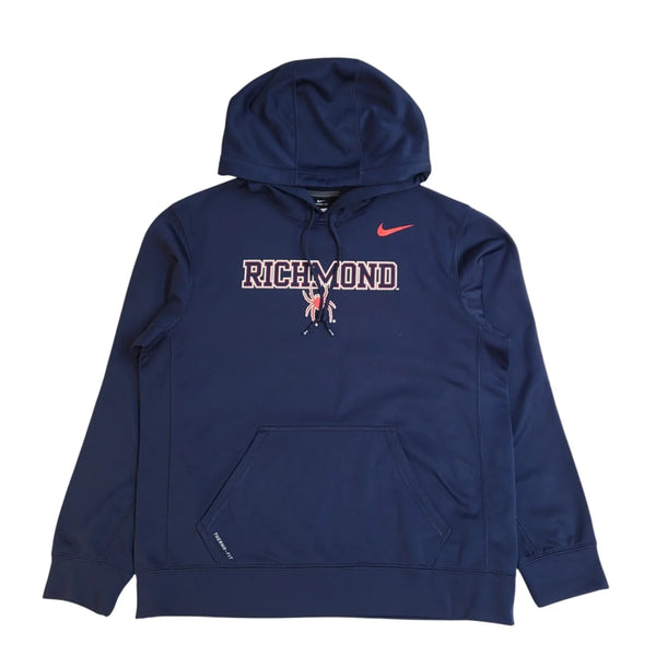Nike Blue Therma-Fit Richmond Long Sleeve Y2K Hoodie UK Men's Size L