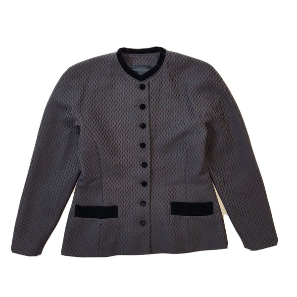 Cortty 60s Vintage Brown & Black Button Up Jacket Women's Size 16