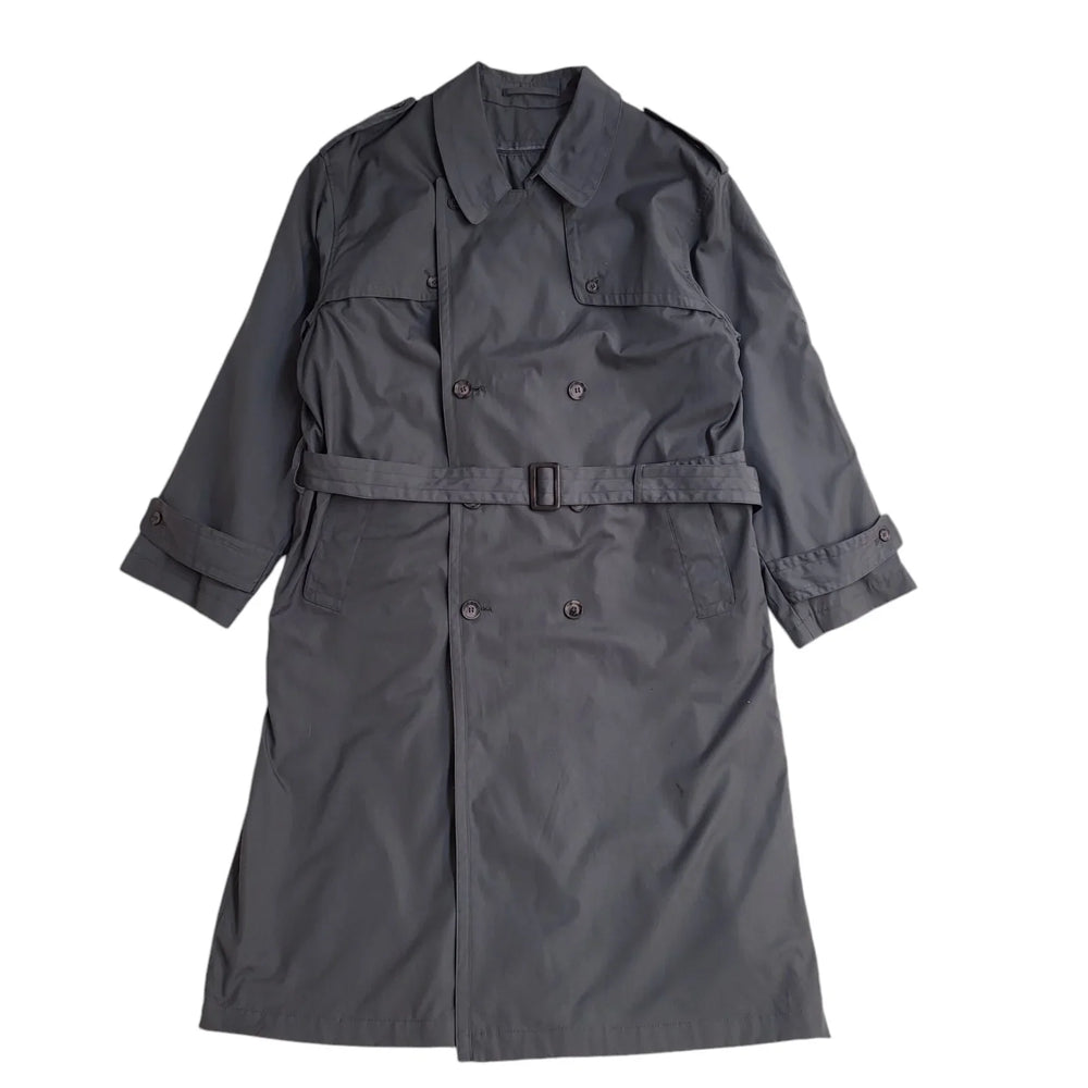 C&A Vintage 80s Grey Button-Up Overcoat Uk Men's Size Large