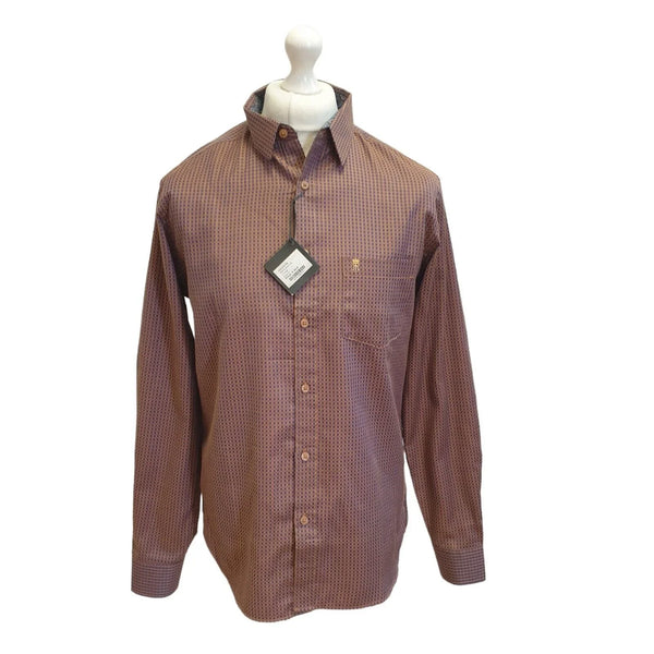 Royal Raiment Purple Check Slim Long Sleeve Shirt Uk Men's L Eu 54 Bnwt G79