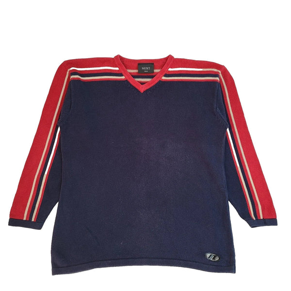 Next Vintage 90's Blue & Red Jumper UK Men's Size Medium