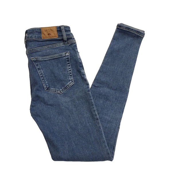 Superdry Mid Blue Skinny Denim Jeans Uk Women's Size S W26 L32 L165