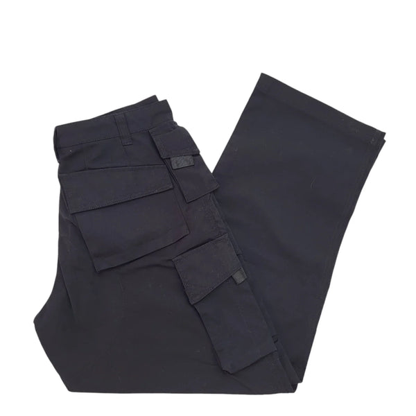 Russell Y2K Vintage Black Tapered Work Trousers UK Men's XL  W36 L32