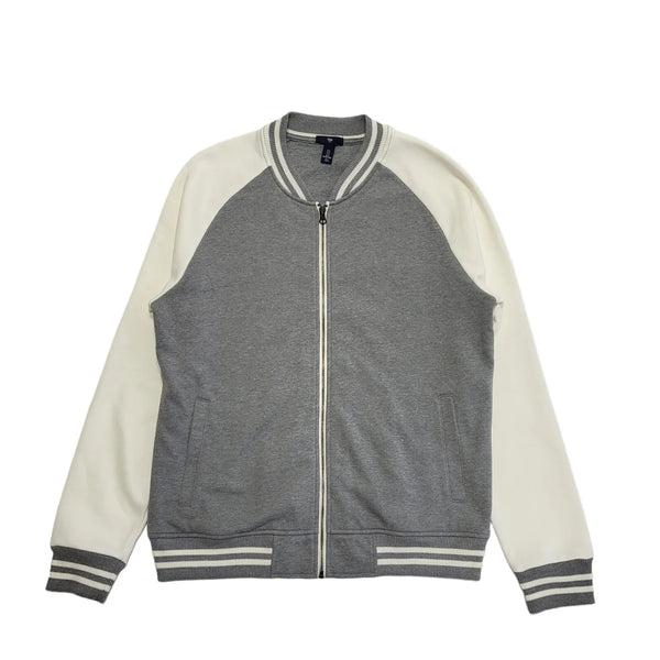 Gap Grey White Long Sleeve Cotton Sports Tracksuit Top Uk Men's L BB677