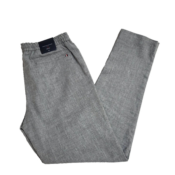 Tommy Hilfiger Dress Trousers Bnwt Grey Tapered Check Uk Men's M W32 L32 L847