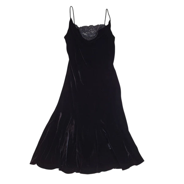 Next Dress Black Evening Velour Maxi Formal Bnwt Women's Size XL 14 L911
