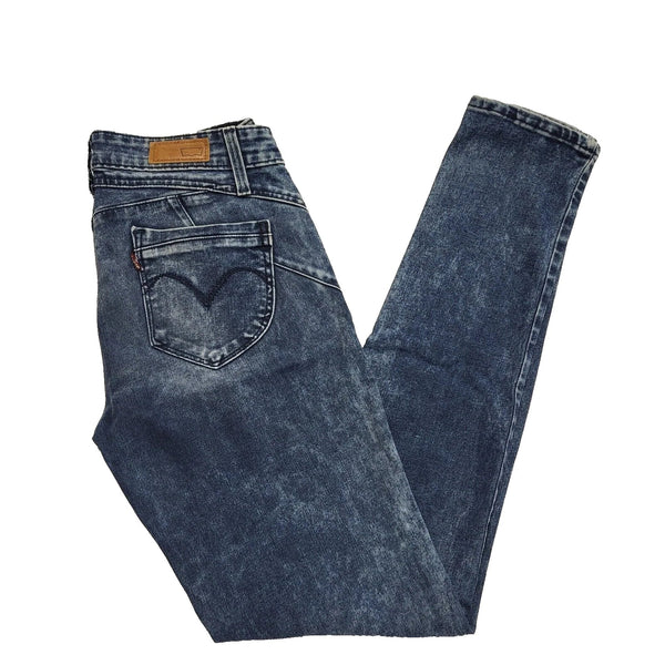 Levi's Faded Blue Demi Curve Skinny Denim Jeans Uk Women's 10 W28 L31 L403