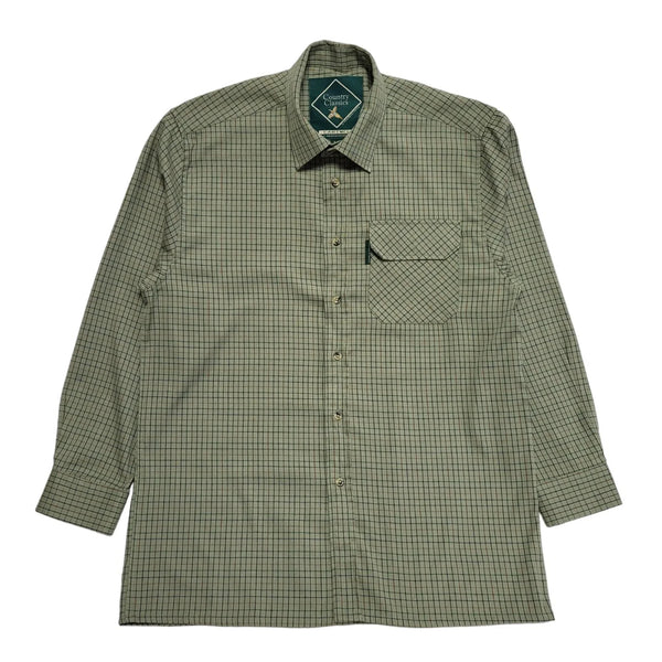Country Classics Vintage 90's Green Checked Long Sleeve Shirt Mens UK M