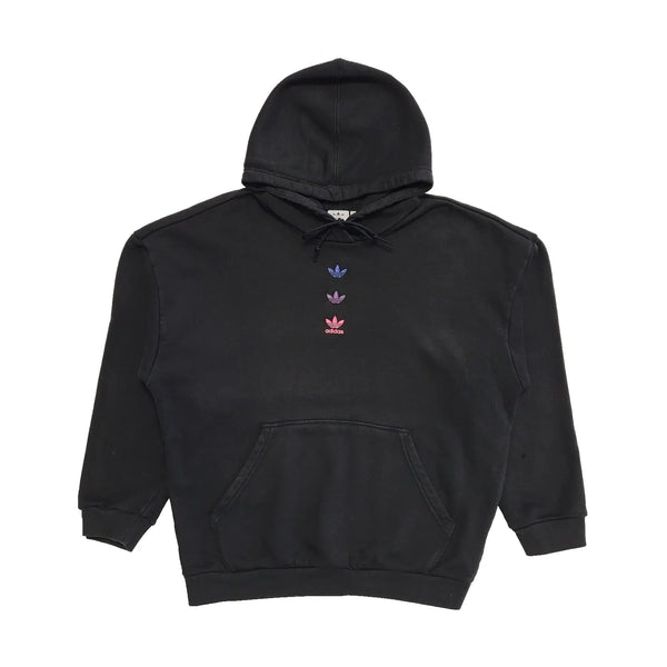 Adidas Sweatshirt Hoodie Black Pouch Women's UK 14 Eu 42 L138