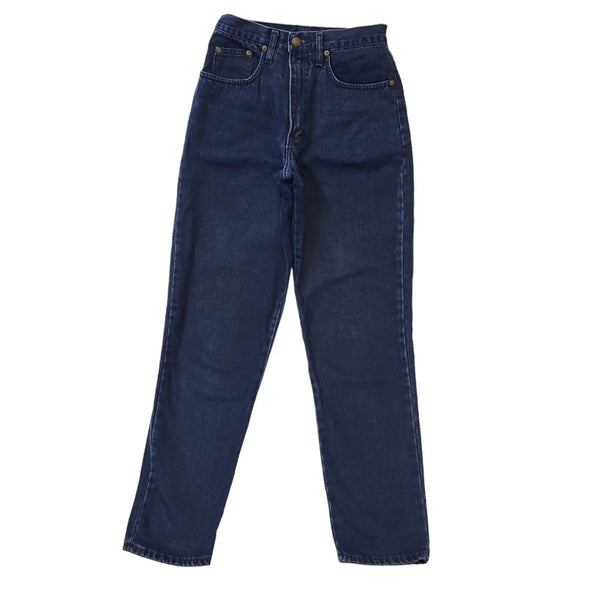 Etam 90s Vintage Dark Blue Tapered Denim Jeans Women's Size 10 W28 L30