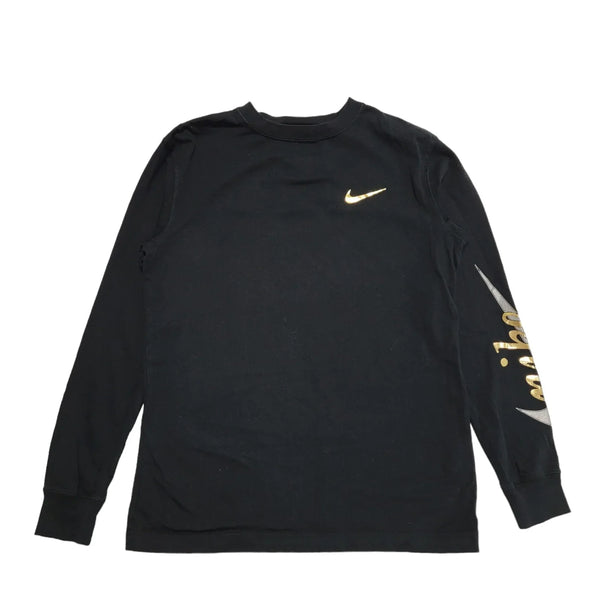 Nike Black Long Sleeve Slim Fit T-Shirt Uk Men's Extra Small BB488