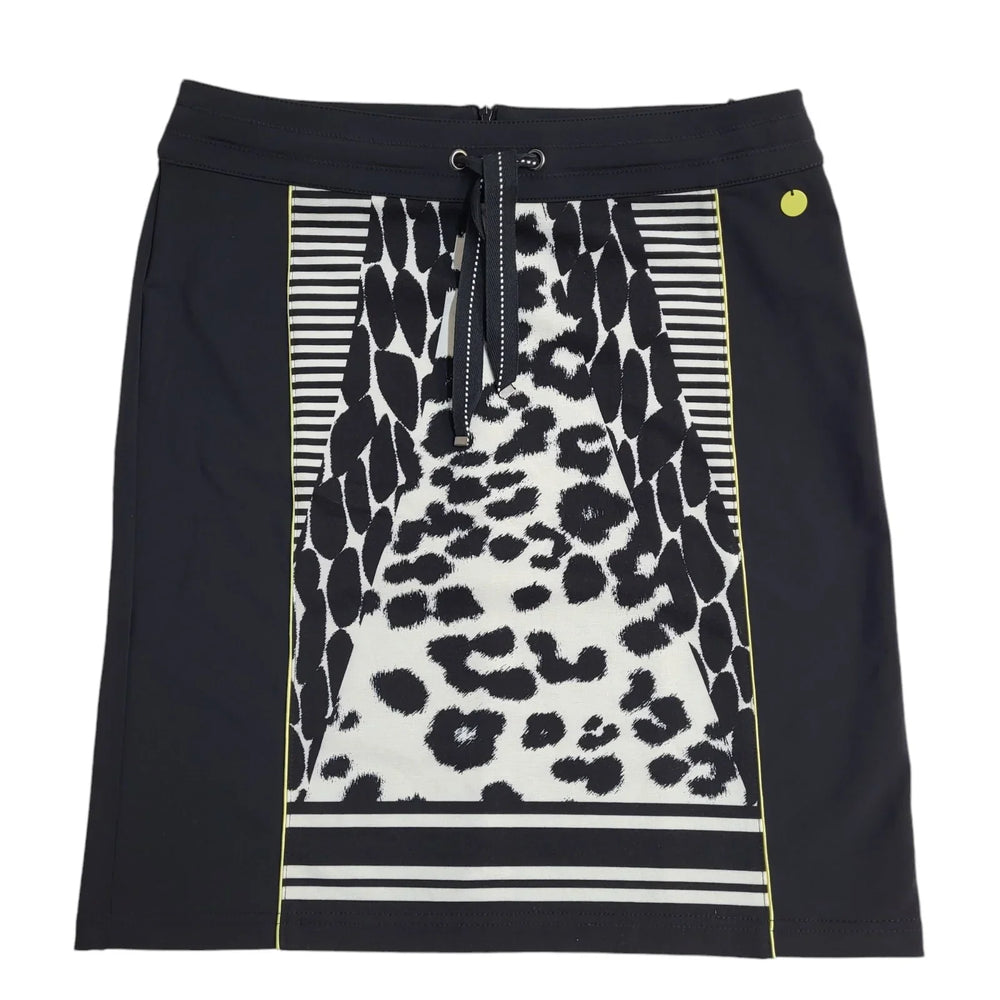 Betty Barday 90's Vintage Black Animal Print Skirt Uk Women's Size 14