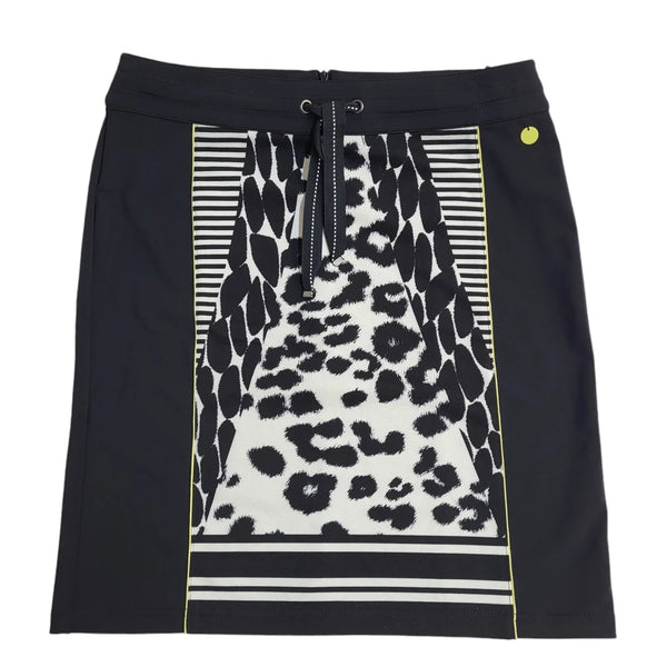 Betty Barday 90's Vintage Black Animal Print Skirt Uk Women's Size 14