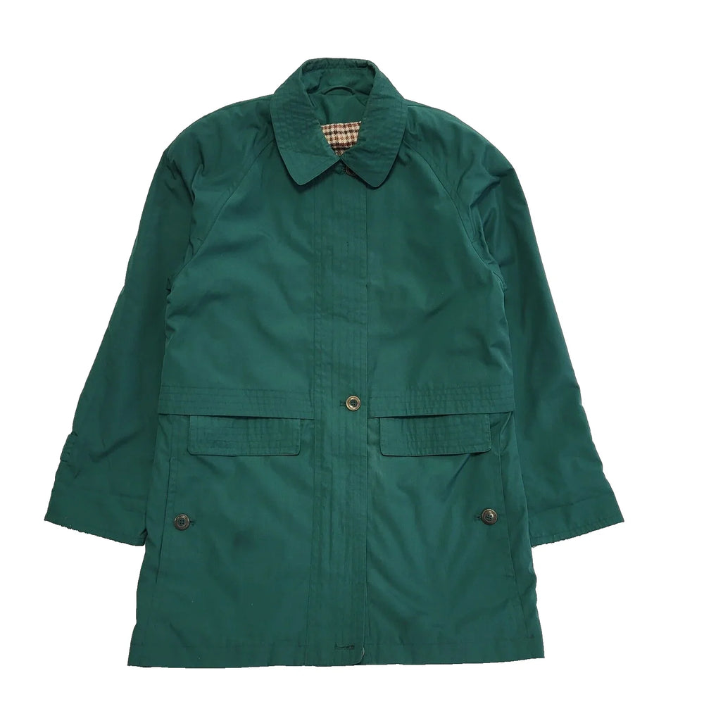 Drizzle Green Collared Lightweight Overcoat Rain Coat Women's uk 10 H866