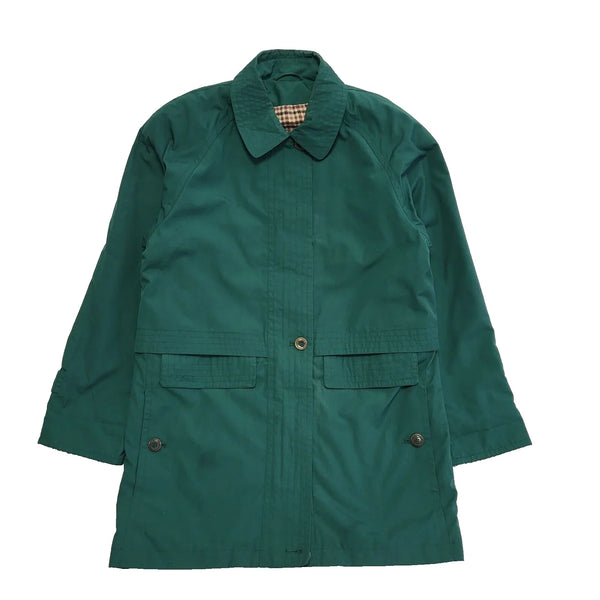 Drizzle Green Collared Lightweight Overcoat Rain Coat Women's uk 10 H866