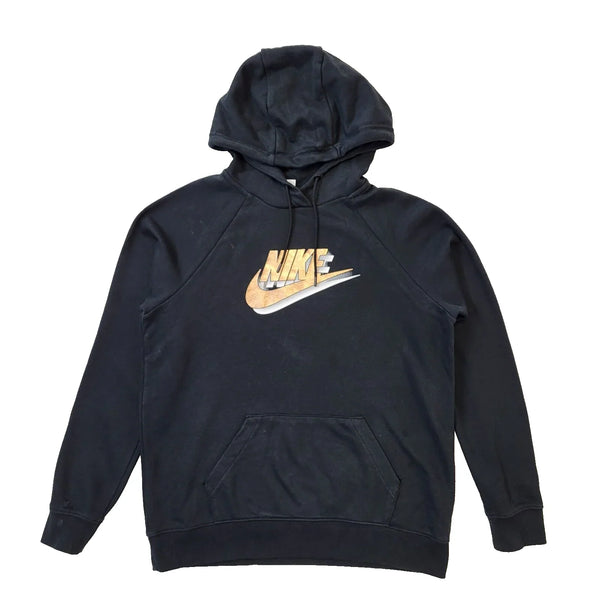 Nike Black Retro Drawstring Hoodie Women's Size Medium