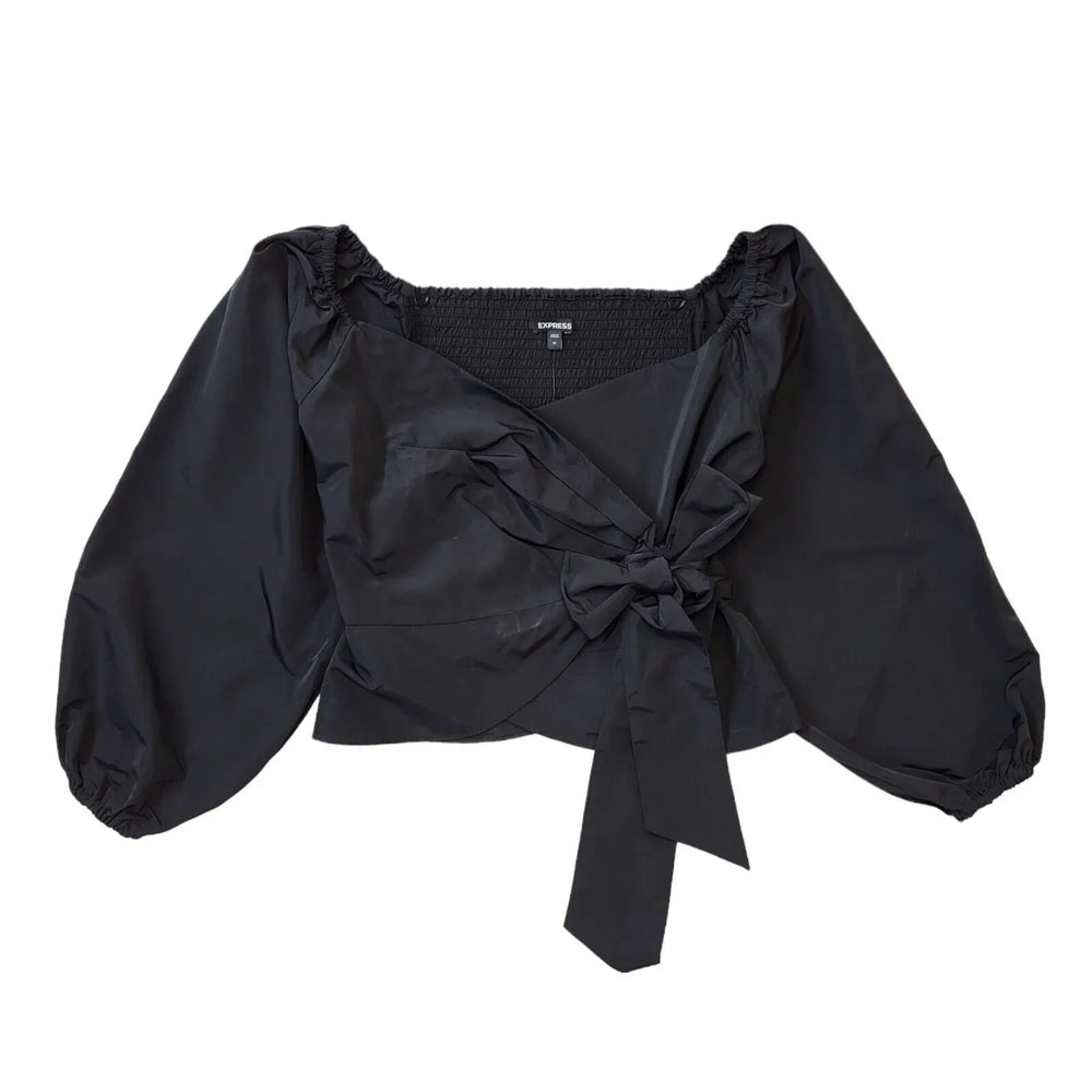 Express Black Over-sized Long Sleeve Top Uk Women's Medium Bnwt G604