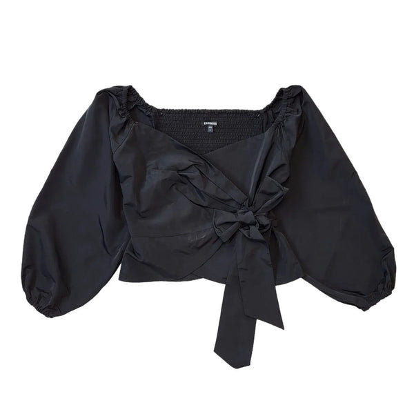 Express Black Over-sized Long Sleeve Top Uk Women's Medium Bnwt G604