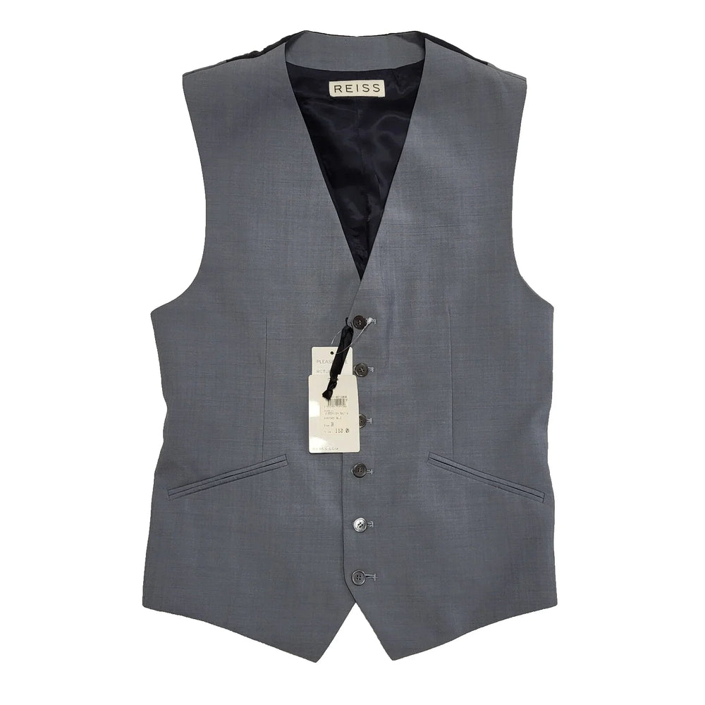 Reiss Airforce Blue Formal Wool Waistcoat uk Men's S 36-38" RRP £110 BNWT K158