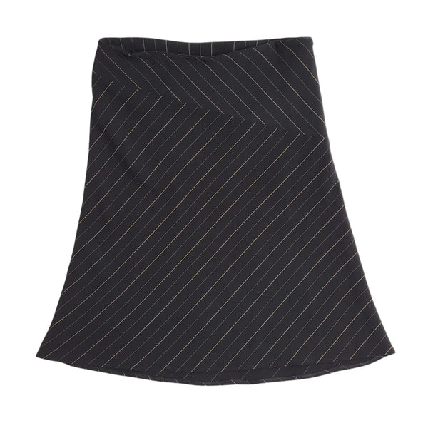 Jessica 90's Vintage Black Striped Straight Long Skirt Uk Women's Size 14 Bnwt