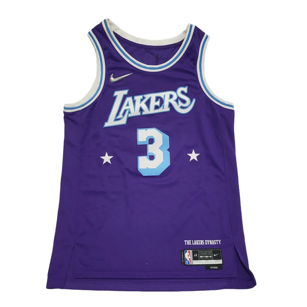Nike The Lakers Purple Davis NO.3 Basketball Jersey UK Men's L DD974