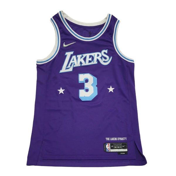 Nike The Lakers Purple Davis NO.3 Basketball Jersey UK Men's L DD974