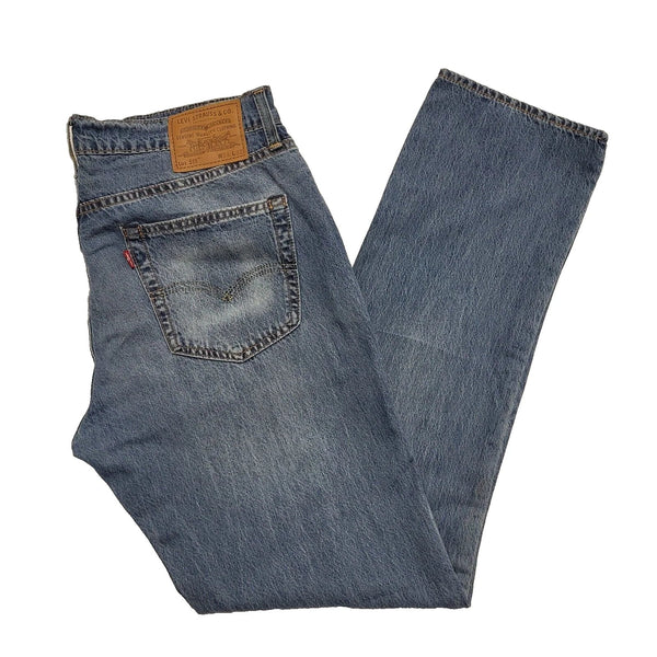 Levi's 511 Faded Blue Straight Leg Zipped Fly Denim Men's Jeans L W34 L32 K955