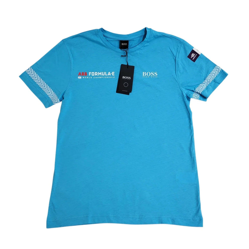 Hugo Boss T-Shirt Formula E Turquoise Short Sleeve Bnwt Uk Men's S L800