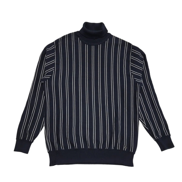 Status Quo Navy Blue Long Sleeve Roll Neck Jumper Uk Men's Size 2XL DD402