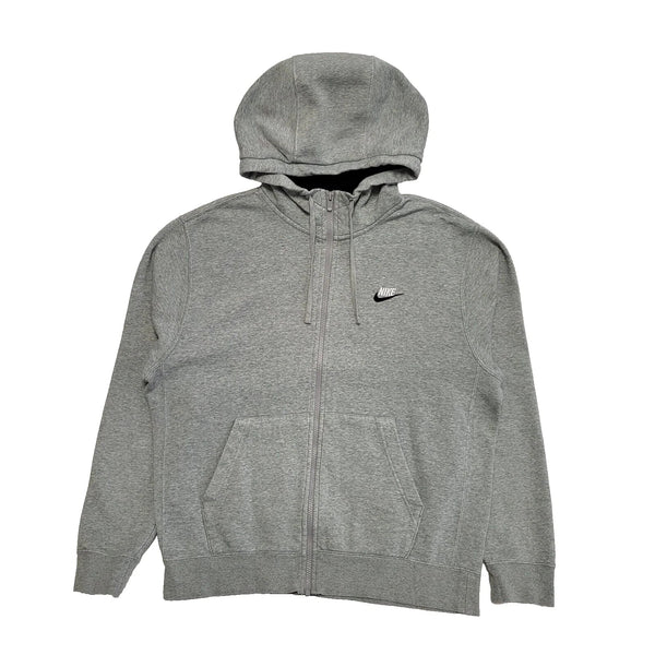 Nike Drawstring Zipped Sweatshirt Grey Hoodie UK Men's Size L L93