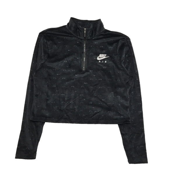 Nike Black 1/4 Zip Fleece Sweatshirt UK Women's Size XL K777