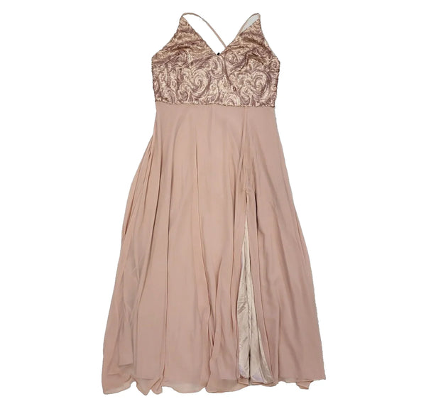 Debut Pink Rose Sequin Maxi Evening Formal Dress Women's UK 18 BNWT H844