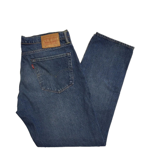 Levi's 511 Faded Blue Straight Leg Zipper Denim Jeans UK Men's XL W36 L32 K254