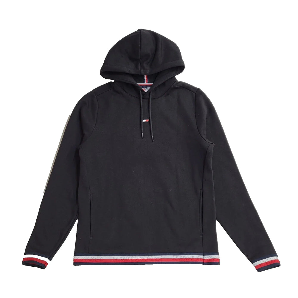 Tommy Hilfiger Hoodie Black Pullover Drawstring Mens UK Size S EE347