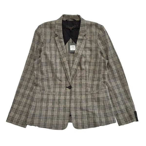 Next Tailoring Grey Check Suit Blazer Jacket Uk Women's Size 14 Bnwt L676
