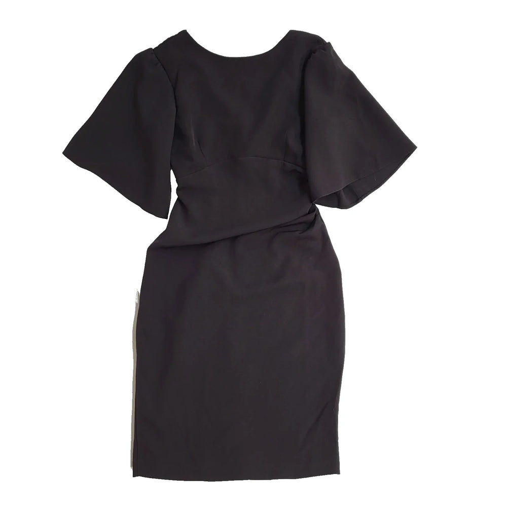 Coast Y2k Dress Flare Sleeve Ruch Waist Midi Dress Bnwt Uk Women's Size 12