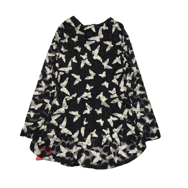 Joe Browns Black Butterflies Long Sleeve Blouse Uk Women's Size 12 CC158