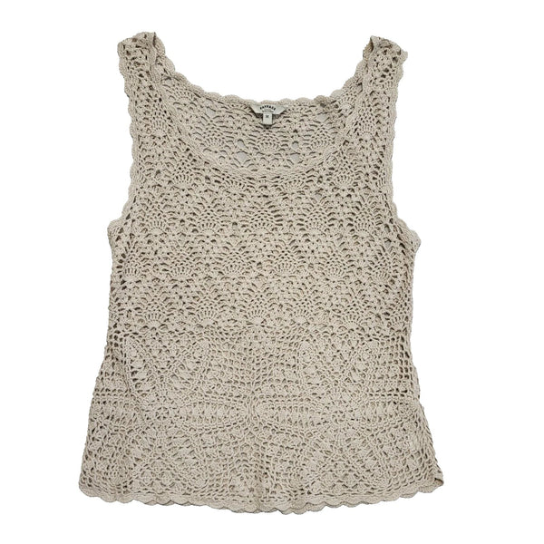 Fat Face Beige Sleeveless Casual Vest Top Uk Women's Size M L705