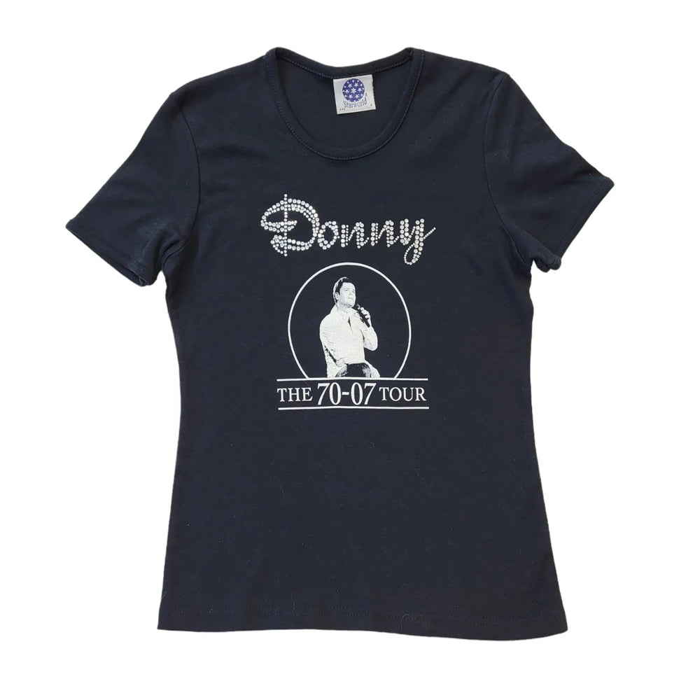 Starworld 2007 Donny Donny Osmond Diamanté Tour T-Shirt Women's UK Size Small