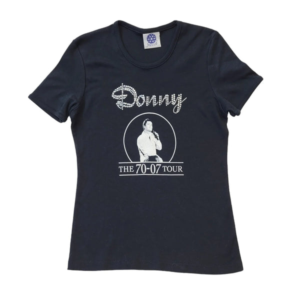 Starworld 2007 Donny Donny Osmond Diamanté Tour T-Shirt Women's UK Size Small