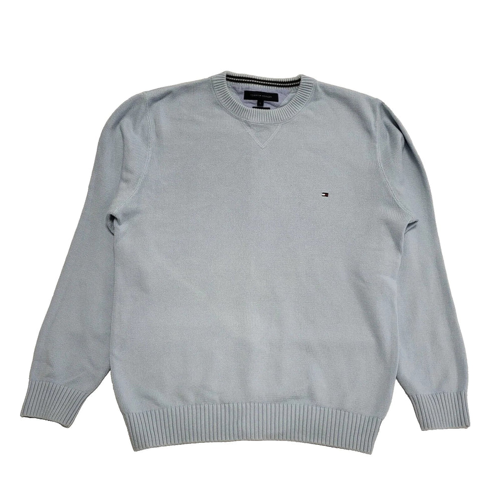 Tommy Hilfiger Light Blue L/Sleeve Knit Crew Neck Jumper UK Men's Large K116