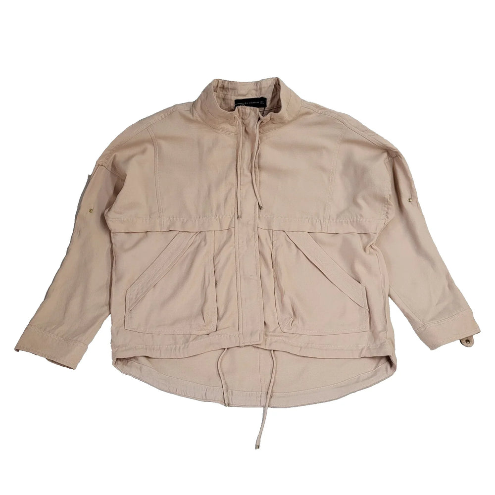 Zara Woman Pink Zip & Snap Over-sized Jacket Uk Women's M 10 Bnwt L759