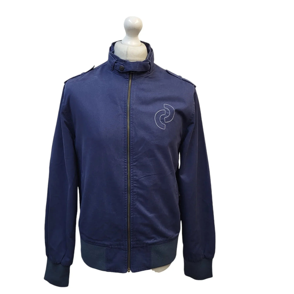 Levi's Denizen Blue Zipped Bomber Jacket Uk Men's Size Large EE328
