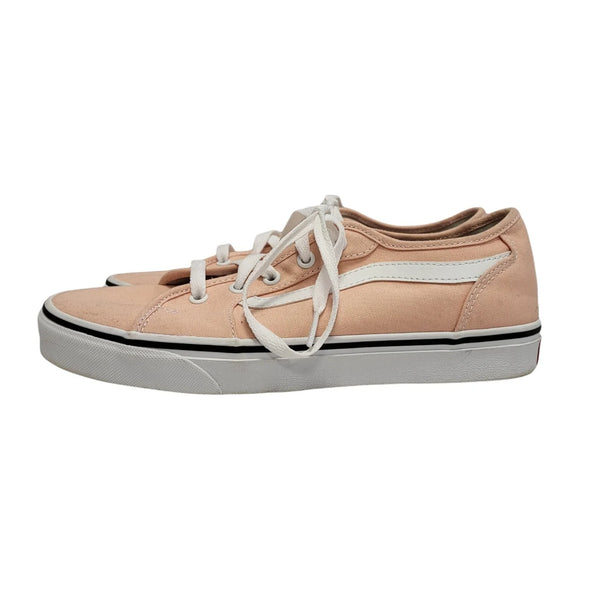 Vans Pink & White Lace-Up Pump Trainers Uk Women's Size 7.5 AB307