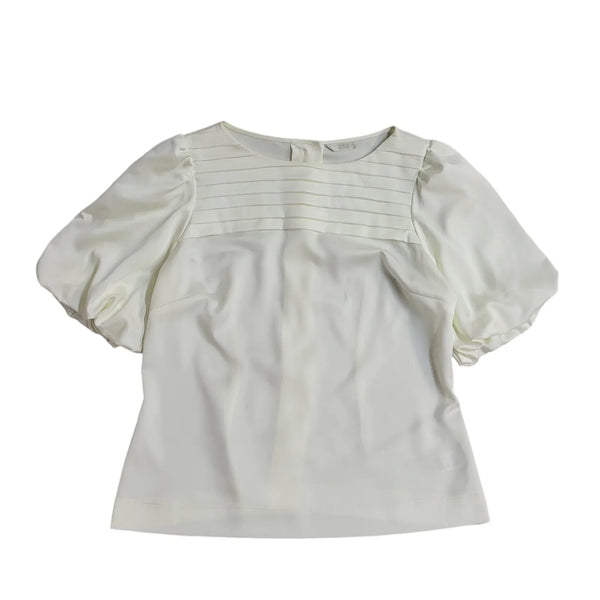 Marks and Spencer Vintage 90s Cream Short Sleeve Top UK Women's Size 14