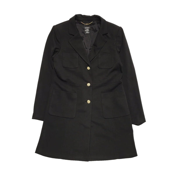 DKNY Black Button Dress Jacket Uk Women's 12 Large K209